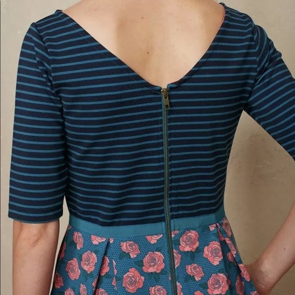 Matilda Jane Striped Roses A-Line Fit Flare Dress - Picture 4 of 6